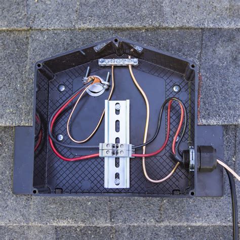 junction box grounding solar|solar panel roof junction box.